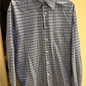 Men’s LORENZINI plaid medium dress shirt